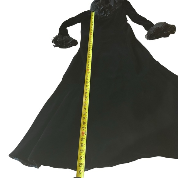 Nina ricci Vintage black long maxi dress size 4/6 velvet dress whimsigoth moody - Picture 11 of 16